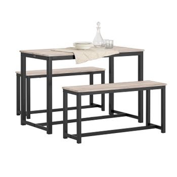 Mesa De Bar - Mesa Bistro Elegante - 70 X 70 X 110 Cm - Mesa Alta - Cocina  - Barra Integrada Para Bebidas - Con 3 Estantes - Gris Oscuro [en.casa]®  con Ofertas en Carrefour