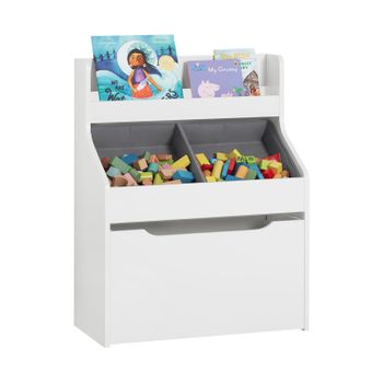 Almacenamiento para niños, Caja de Ordenación Infantil Multiusos Bicolor  con Ruedas