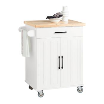 Carro De Cocina Con Ruedas Con 4 Cestas Extraíbles 4 Bandejas Y 2 Cajones  Color Blanco 87x 67x 37cm- Meyvaser con Ofertas en Carrefour