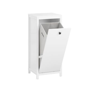 Mueble Para Ropa Sucia Canasto Para La Colada Amario De Baño Con 1 Cesto Blanco 40 X 35 X 90 Cm Bzr96-w Sobuy Es