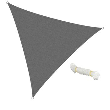 Vela De Sombra Triangular - Gris - 3,6x3,6x3,6m Ecd Germany