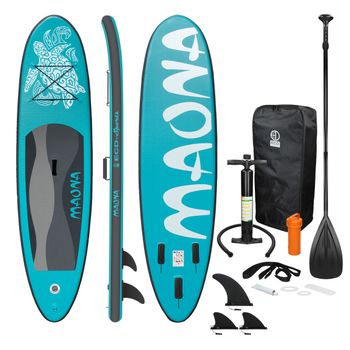 Juego De Tabla De Paddle Surf Hinchable Verde 366x76x15 Cm Vidaxl