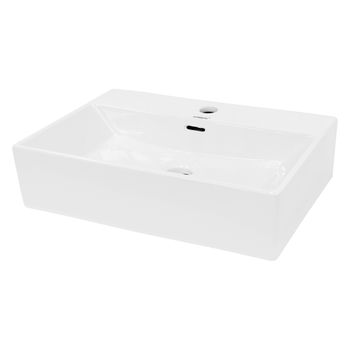 Lavabo Cerámico Rectangular 515 X 360 X 130 Mm Blanco Ecd Germany