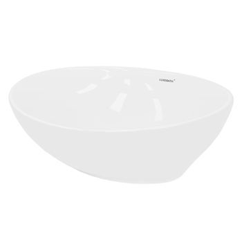 Lavabo Cerámico Ovalado 410 X 330 X 142 Mm Blanco Ecd Germany