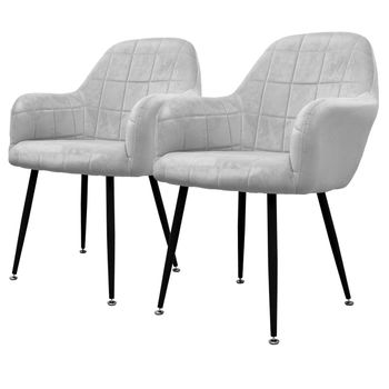 2x Juego Sillones De Comedor Gris Ecd Germany