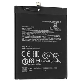 Batería Interna Para Xiaomi Redmi 9 Y Note 9 5020mah Compatible Sustituye A Bn54