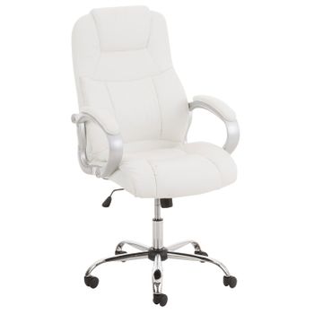 Clp Silla De Oficina Apoll V2 Simil Cuero Blanco 70x66x113 Cm