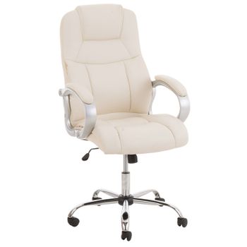 Clp Silla De Oficina Apoll V2 Simil Cuero Crema 70x66x113 Cm