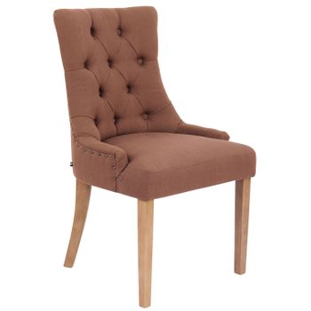 Clp Silla De Comedor Aberdeen En Tela Marrón 58x55x92 Cm