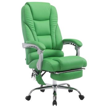 Clp Silla De Oficina De Masaje Pacific V2 Simil Cuero Verde 64x68x Cm