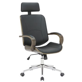 Clp Silla De Oficina Dayton Simil Cuero Negro/gris 70x70x Cm