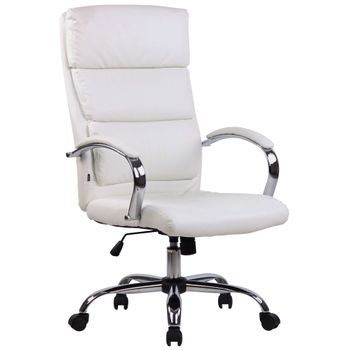 Clp Silla De Oficina Bradford Simil Cuero Blanco 70x64x Cm