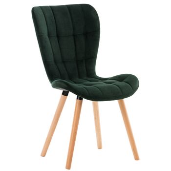 Clp Silla Comedor Elda En Terciopelo Verde 63x50x88 Cm