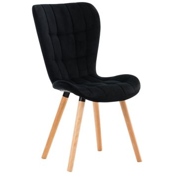 Clp Silla Comedor Elda En Terciopelo Negro 63x50x88 Cm