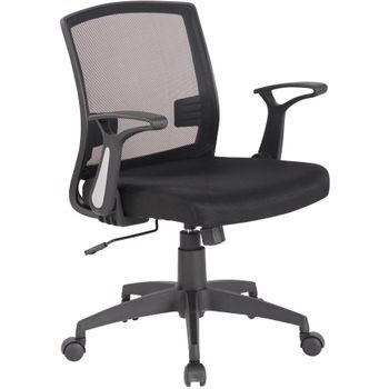 Clp Silla De Oficina Renton Simil Cuero Negro/negro 52x62x Cm