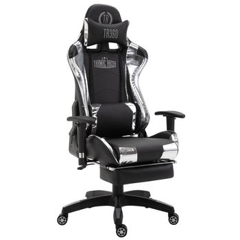 Clp Silla Gaming Turbo Simil Cuero (metálico) Negro/blanco 58x67x Cm