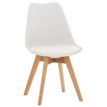 Clp Silla Linares En Estilo Nórdico Plástico Blanco 50x49x83 Cm