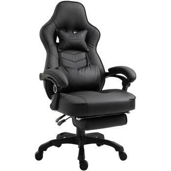 Clp Silla Gaming Tilos En Simil Cuero Negro/negro 69x67x Cm