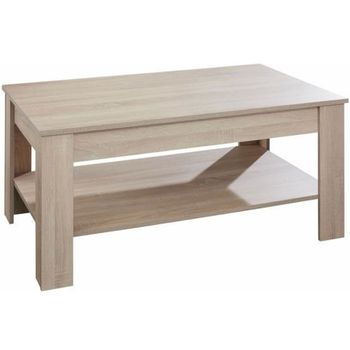 Mesa Baja De Roble De 2 Niveles Sägerau Koryne A 110 X A 49 X P 67 Cm