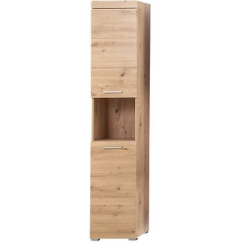 Columna De Baño 2 Puertas Roble Claro Kelia 37 Cm