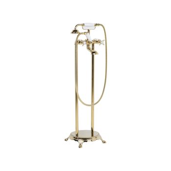 Grifo Para Bañera De Latón Dorado Independiente 98 Cm Con Ducha De Mano Moderno Hebbe - Dorado