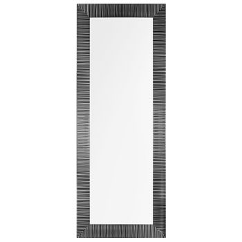 Espejo De Pared Negro 50 X 130 Cm Marco Moderno Para Salón Pasillo Draveil - Negro
