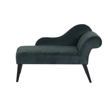 Mini Chaise Longue De Terciopelo Verde Derecho Biarritz