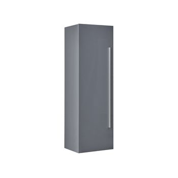 Mueble De Pared Para Baño Mdf Gris 132 X 40 Cm Con 4 Estantes Mataro - Gris