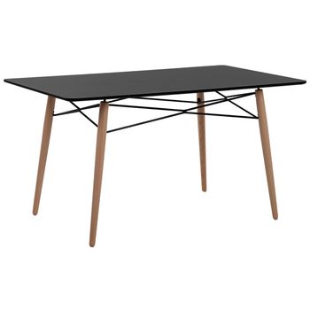 Mesa De Comedor Extensible Negra/dorada 160/200x80 Cm California con  Ofertas en Carrefour