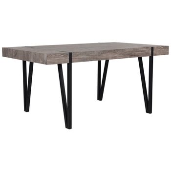 Mesa De Comedor Efecto Hormigón/negro 160x80 Cm Santiago con Ofertas en  Carrefour