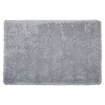 Alfombra Peluda Gris Claro De Pelo Largo 160 X 230 Cm Rectangular Con Mechones De Algodón Cide - Gris