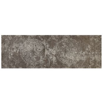 Alfombra De Algodón Gris Pardo 60 X 180 Cm Rectangular Estilo Oriental Vintage Patrón Envejecido Beykoz - Marrón