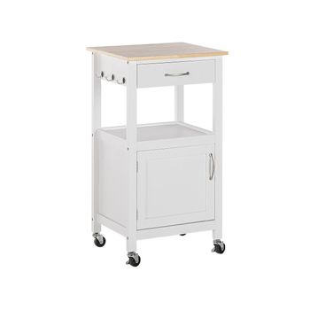 Carrito Auxiliar Plegable De Acero Abs Homcom 43x31x89 Cm-blanco con  Ofertas en Carrefour