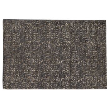 Alfombra De Viscosa Gris Y Dorado 140 X 200 Cm Para Salón Esel - Gris