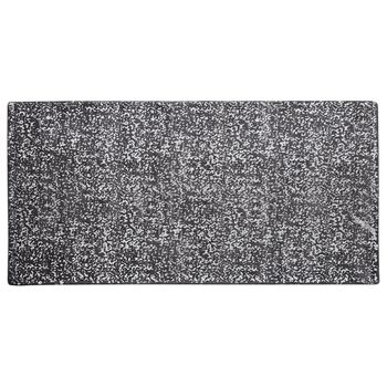 Alfombra De Viscosa Gris Y Plateado 80 X 150 Cm Para Salón Esel - Gris