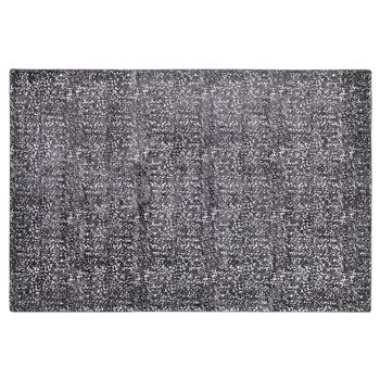 Alfombra De Viscosa Gris Y Plateado 140 X 200 Cm Para Salón Esel - Gris