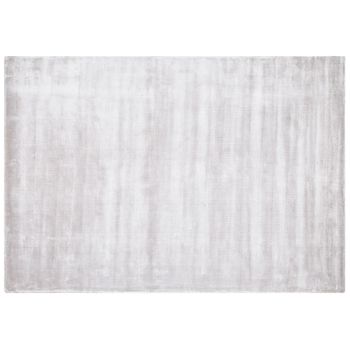 Alfombra De Viscosa Gris Claro 160 X 230 Cm Pelo Corto Sala De Estar Gesi Ii - Gris