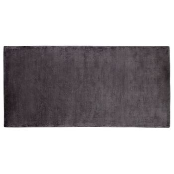 Alfombra De Viscosa Gris Oscuro 160 X 230 Cm Pelo Corto Sala De Estar Gesi Ii - Gris