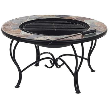 Cocina Exterior De Metal Negro Plateado 90 Cm Acero Inoxidable Estantes  Fregadero Vilama - Negro con Ofertas en Carrefour