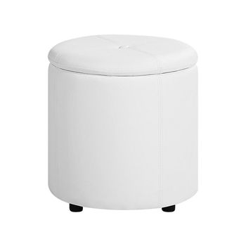 Otomana De Piel Sintética Blanca 72 X 40 Cm Tela Almacenaje Banco Dormitorio  Michigan - Blanco con Ofertas en Carrefour