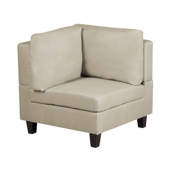 Módulo Esquinero De 1 Plaza Sillón Tapizado De Tela Beige Acolchado Sala De Estar Moderno Fevik - Beige