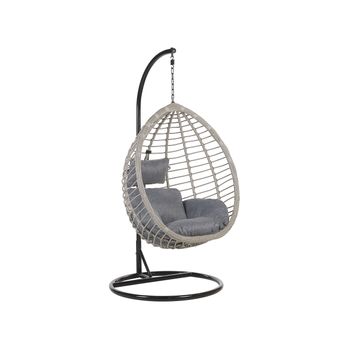 Silla Colgante Con Soporte Beige Blanco Cojín Suave Sala De Estar Exterior  Adria - Beige con Ofertas en Carrefour