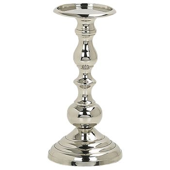 Candelabro De Metal Plateado 24 Cm Accesorio Decorativo Moderno Para El Salón Busat - Plateado