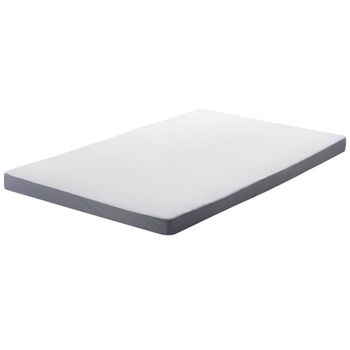 Colchón De Poliéster Blanco Funda Extraíble Con Cremallera 80 X 200 Cm Piccolo - Gris