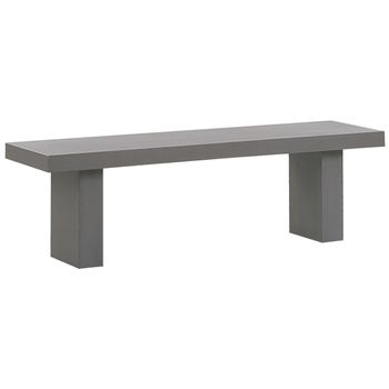 Banco De Jardín De Cemento Reforzado Gris 40 X 150 X 40 Cm 2 Plazas Taranto - Gris