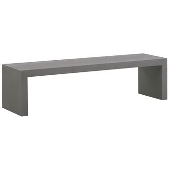 Banco De Jardín De Cemento Reforzado Gris 40 X 150 X 40 Cm 2 Plazas Taranto - Gris