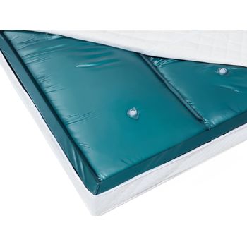 Colchón Para Cama De Agua De Vinilo Doble 160 X 200 X 20 Cm Estabilización Completa Con Forro De Protección - Azul