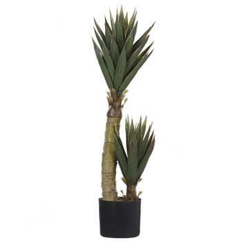 Planta Artificial De Peva Pe Acero Cemento Homcom Ø17x95 Cm-verde