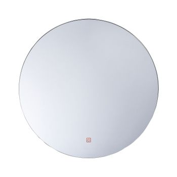 Espejo De Pared Plateado Con Luz Led Redondo 60 Cm Sistema Anti Vaho Callac - Plateado