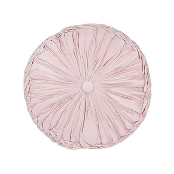 Cojín Rosa Pastel 40 Cm Poliéster Pliegues Accesorio Minimalista Udala - Rosa